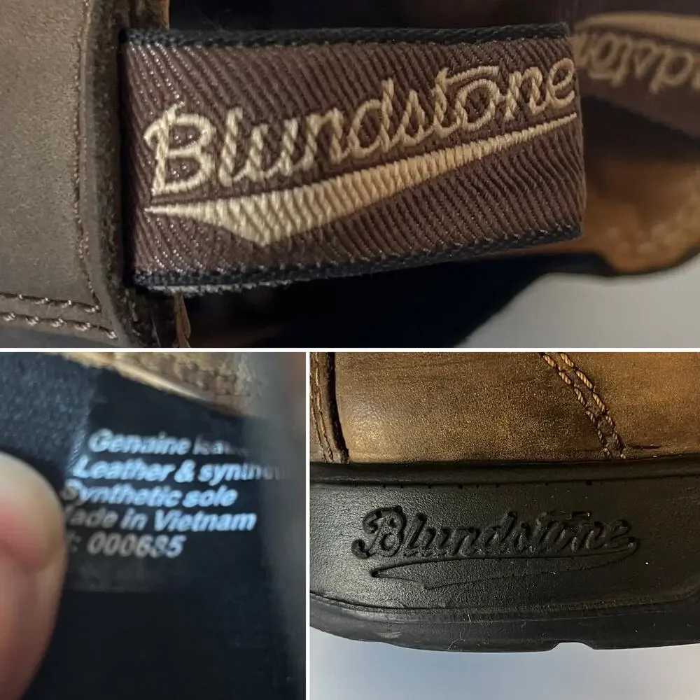 Blundstone 585 Rustic Brown Leather Chelsea Boots AU 8.5 US Men 9.5 Women 11.5
